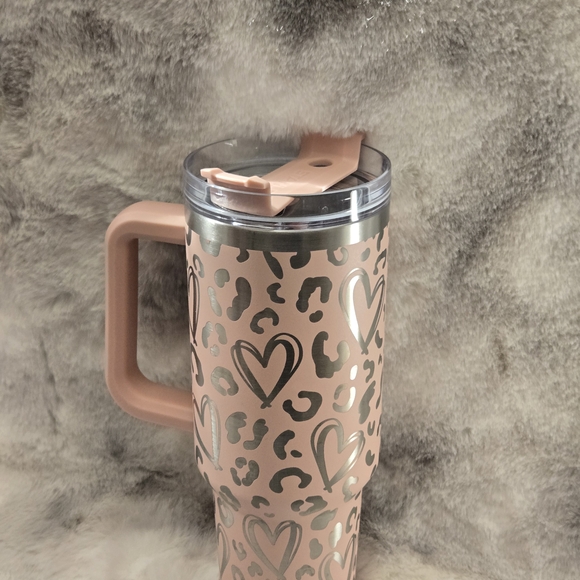 Stanley Pink Leopard Print Tumbler - Picture 2 of 3